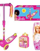 AS Trotineta cu 3 roti Barbie cu ghiozdan ghidon reglabil greutate admisa 50 kg