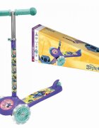 AS Trotineta cu 3 roti luminoe baza antiderapanta si ghidon reglabil Stitch
