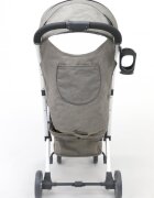Asalvo Carucior Cotton Bej spatar reglabil mod inclinare completa suport pentru picioare reglabil rotire 360 grade pe rotile din fata