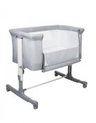 Asalvo Patut Co Sleeper Calm gri reglabil 5 nivele de inaltime picioare extensibile material moale si usor de curatat 80 x 65 x 84