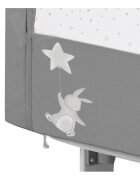Asalvo Patut Co Sleeper Calm gri reglabil 5 nivele de inaltime picioare extensibile material moale si usor de curatat 80 x 65 x 84