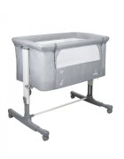 Asalvo Patut Co Sleeper Calm gri reglabil 5 nivele de inaltime picioare extensibile material moale si usor de curatat 80 x 65 x 84