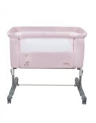 Asalvo Patut Co Sleeper Calm roz reglabil 5 nivele de inaltime picioare extensibile material moale si usor de curatat 80 x 65 x 84