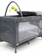 Asalvo Patut copii 2 nivele Dandelion pliere compacta masuta pentru shimbat arcada cu jucarii baza captusita impermeabila 77x65x125 cm