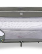 Asalvo Patut pentru copii Smooth Cloud cu 2 nivele pliere compacta roti cu frana baza captusita impermeabila 77x65x125 cm