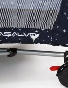 Asalvo Patut pentru copii Smooth Moon cu 2 nivele pliere compacta roti cu frana baza captusita impermeabila 77x65x125 cm