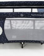 Asalvo Patut pentru copii Smooth Moon cu 2 nivele pliere compacta roti cu frana baza captusita impermeabila 77x65x125 cm