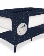 Asalvo Patut pentru copii Smooth Moon cu 2 nivele pliere compacta roti cu frana baza captusita impermeabila 77x65x125 cm