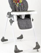 Asalvo Scaun de masa Chef pliabil compact reglabil inaltime 6 pozitii centura siguranta in 5 puncte tavita reglabila si detasabila 105 x 54 x 72