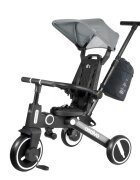 Asalvo Tricicleta pliabila Discovery gri scaun rotativ 360 grade pliere compacta bara de impins centura de siguranta cadru de aluminiu si parasolar reglabil