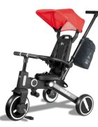 Asalvo Tricicleta pliabila Discovery roz scaun rotativ 360 grade pliere compacta bara de impins centura de siguranta cadru de aluminiu si parasolar reglabil