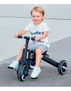 Asalvo Tricicleta pliabila Discovery roz scaun rotativ 360 grade pliere compacta bara de impins centura de siguranta cadru de aluminiu si parasolar reglabil