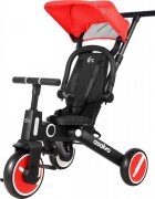 Asalvo Tricicleta pliabila Discovery roz scaun rotativ 360 grade pliere compacta bara de impins centura de siguranta cadru de aluminiu si parasolar reglabil