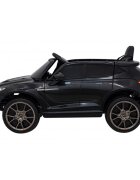 Aston Martin Masinuta electrica pentru copii DBX negru 100W cu telecomanda suspensii lumini panou audio scaun piele si roti din spuma Eva