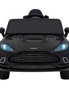 Aston Martin Masinuta electrica pentru copii DBX negru 100W cu telecomanda suspensii lumini panou audio scaun piele si roti din spuma Eva