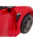 Aston Martin Masinuta electrica pentru copii DBX rosu 100W cu telecomanda suspensii lumini panou audio scaun piele si roti din spuma Eva