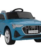 Audi Masinuta electrica pentru copii cu licenta E-Tron Sportback Blue cu telecomanda 2.4Gacumulator 12V4.5Ahmotoare 80wlumini ledmuzicapornire la butonusi cu deschideremp3usbfunctie swing3 viteze din telecomanda