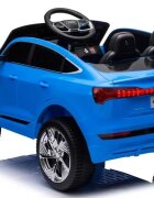 Audi Masinuta electrica pentru copii cu licenta E-Tron Sportback Blue cu telecomanda 2.4Gacumulator 12V4.5Ahmotoare 80wlumini ledmuzicapornire la butonusi cu deschideremp3usbfunctie swing3 viteze din telecomanda