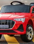 Audi Masinuta electrica pentru copii cu licenta E-Tron Sportback Red cu telecomanda 2.4Gacumulator 12V4.5Ahmotoare 80wlumini ledmuzicapornire la butonusi cu deschideremp3usbfunctie swing3 viteze din telecomanda