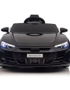 Audi Masinuta electrica pentru copii cu licenta RS E-Tron GT BlackTelecomandaRoti EVAAcumulator 12V 45AhIncarcator inclusCentura de sigurantaLumini LEDSlow StartIndicator baterieUsi cu deschidereSistem troller