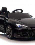 Audi Masinuta electrica pentru copii cu licenta RS E-Tron GT BlackTelecomandaRoti EVAAcumulator 12V 45AhIncarcator inclusCentura de sigurantaLumini LEDSlow StartIndicator baterieUsi cu deschidereSistem troller