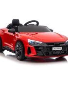 Audi Masinuta electrica pentru copii cu licenta RS E-Tron GT RedTelecomandaRoti EVAAcumulator 12V 45AhIncarcator inclusCentura de sigurantaLumini LEDSlow StartIndicator baterieUsi cu deschidereSistem troller