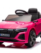 Audi Masinuta electrica pentru copii cu licenta SQ8 E-Tron 12V Pinkechipare Premiumtelecomanda 24G2 motoarex39wroti EVAscaun din pielesuspensiiusi cu deschiderelumini LEDmuzica
