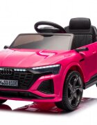 Audi Masinuta electrica pentru copii cu licenta SQ8 E-Tron 12V Pinkechipare Premiumtelecomanda 24G2 motoarex39wroti EVAscaun din pielesuspensiiusi cu deschiderelumini LEDmuzica