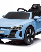 Audi Masinuta electrica pentru copii E-tron GT Blue 70W cu echipare premium si licenta oglinzi retrovizoare scaun din piele roti din spuma evalumini LEDcentura de sigurantamufa MP3slot usbcard microSDbluetooth