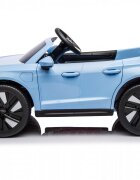 Audi Masinuta electrica pentru copii E-tron GT Blue 70W cu echipare premium si licenta oglinzi retrovizoare scaun din piele roti din spuma evalumini LEDcentura de sigurantamufa MP3slot usbcard microSDbluetooth