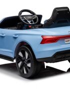 Audi Masinuta electrica pentru copii E-tron GT Blue 70W cu echipare premium si licenta oglinzi retrovizoare scaun din piele roti din spuma evalumini LEDcentura de sigurantamufa MP3slot usbcard microSDbluetooth
