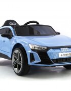 Audi Masinuta electrica pentru copii e-Tron GT Blue cu licentaradiocomanda 2.4Groti EVAdoua motoareacumulator 12Vfaruri si stopuri LEDacumulator 12V45Ahdoua motoareoglinzi retrovizoareunitate o cu muzica