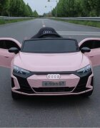 Audi Masinuta electrica pentru copii e-Tron GT Pink cu licentaradiocomanda 2.4Groti EVAdoua motoareacumulator 12Vfaruri si stopuri LEDacumulator 12V45Ahdoua motoareoglinzi retrovizoareunitate o cu muzica