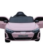 Audi Masinuta electrica pentru copii e-Tron GT Pink cu licentaradiocomanda 2.4Groti EVAdoua motoareacumulator 12Vfaruri si stopuri LEDacumulator 12V45Ahdoua motoareoglinzi retrovizoareunitate o cu muzica