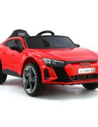 Audi Masinuta electrica pentru copii e-Tron GT Red cu licentaradiocomanda 2.4Groti EVAdoua motoareacumulator 12Vfaruri si stopuri LEDacumulator 12V45Ahdoua motoareoglinzi retrovizoareunitate o cu muzica