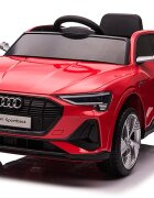 Audi Masinuta electrica pentru copii E-Tron SportBack Red cu licentaroti evascaun pieleacumulator 12Vsuspensiisistem trollerusi cu deschidereslow startlumini LEDmp3usboglinzi retrovizoaresarcina maxima 30 kg