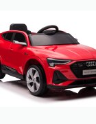 Audi Masinuta electrica pentru copii E-Tron SportBack Red cu licentaroti evascaun pieleacumulator 12Vsuspensiisistem trollerusi cu deschidereslow startlumini LEDmp3usboglinzi retrovizoaresarcina maxima 30 kg