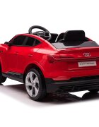 Audi Masinuta electrica pentru copii E-Tron SportBack Red cu licentaroti evascaun pieleacumulator 12Vsuspensiisistem trollerusi cu deschidereslow startlumini LEDmp3usboglinzi retrovizoaresarcina maxima 30 kg