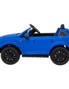 Audi Masinuta electrica pentru copii Q7 New Lift albastru 70W cu telecomanda pornire lenta panou o scaun piele si roti din spuma Eva