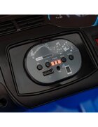 Audi Masinuta electrica pentru copii Q7 New Lift albastru 70W cu telecomanda pornire lenta panou o scaun piele si roti din spuma Eva