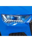 Audi Masinuta electrica pentru copii Q7 New Lift albastru 70W cu telecomanda pornire lenta panou o scaun piele si roti din spuma Eva