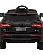 Audi Masinuta electrica pentru copii Q7 New Lift negru 70W cu telecomanda pornire lenta panou o scaun piele si roti din spuma Eva