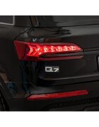 Audi Masinuta electrica pentru copii Q7 New Lift negru 70W cu telecomanda pornire lenta panou o scaun piele si roti din spuma Eva