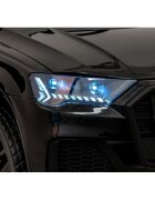 Audi Masinuta electrica pentru copii Q7 New Lift negru 70W cu telecomanda pornire lenta panou o scaun piele si roti din spuma Eva