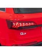 Audi Masinuta electrica pentru copii Q7 New Lift rosu 70W cu telecomanda pornire lenta panou o scaun piele si roti din spuma Eva