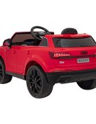 Audi Masinuta electrica pentru copii Q7 New Lift rosu 70W cu telecomanda pornire lenta panou o scaun piele si roti din spuma Eva