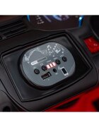 Audi Masinuta electrica pentru copii Q7 New Lift rosu 70W cu telecomanda pornire lenta panou o scaun piele si roti din spuma Eva