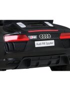Audi Masinuta electrica pentru copii R8 negru 70W cu telecomanda lumini suspensii scaun piele si roti din spuma Eva