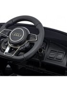 Audi Masinuta electrica pentru copii R8 police negru 70W cu telecomanda lumini suspensii scaun piele si roti din spuma Eva