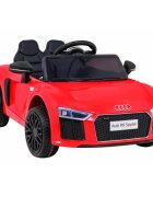 Audi Masinuta electrica pentru copii R8 rosu 70W cu telecomanda lumini suspensii scaun piele si roti din spuma Eva